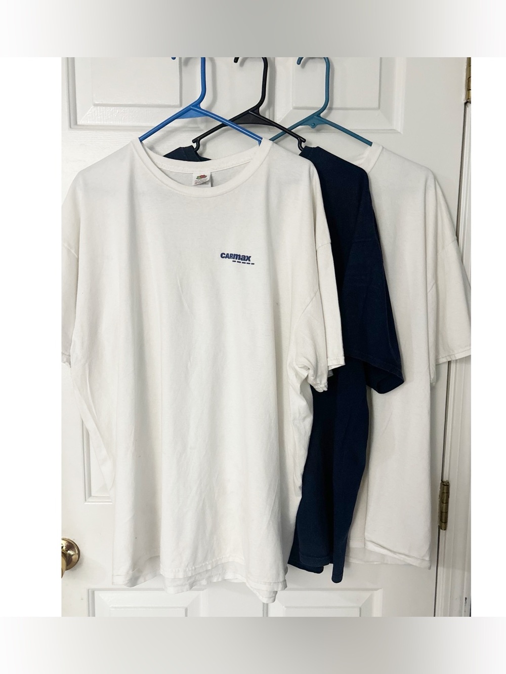 3 Carmax T-Shirts, 2 White, 1 Blue, Mens Sz 2XL